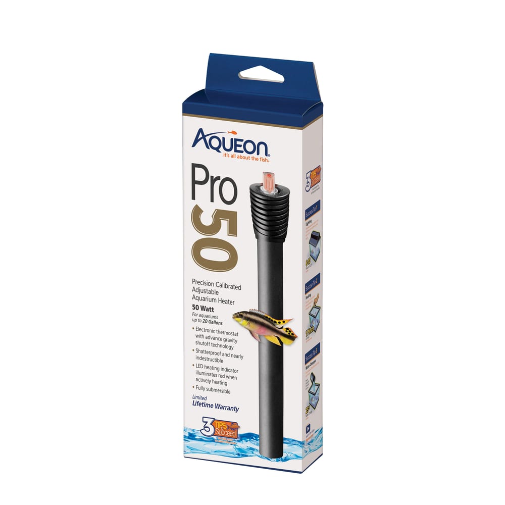 Calentador de acuario sumergible resistente a roturas Aqueon Pro 150W