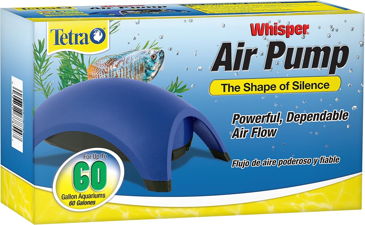 Bomba de aire de doble salida Tetra Whisper 60 para acuarios de 150 a 230 litros